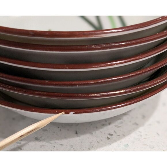 Six Kutani Bamboo design fruit bowls Eggshell China Japan Pre-1930 - Picture 8 of 13